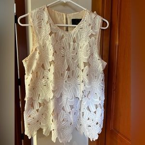 Anthropologie Dolce Vita lace, lined sleeveless top